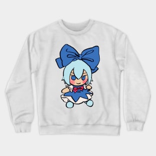 I draw that cirno fumo plush meme / touhou Crewneck Sweatshirt